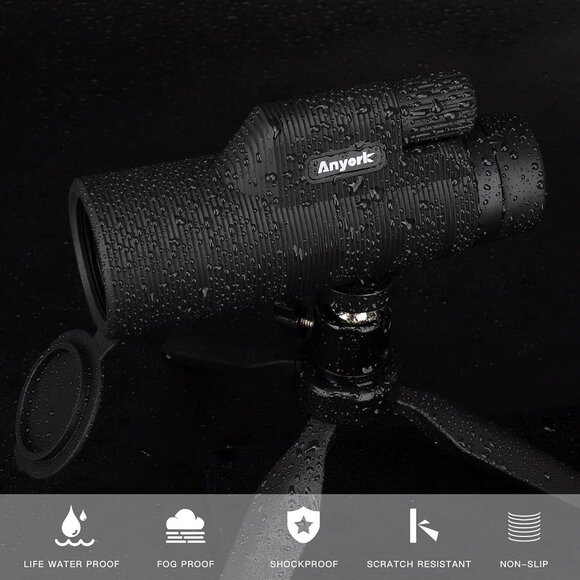 12X42 Monocular Telescope with Smartphone Holder Tripod High Power Prism Monocul - Picture 5 of 8